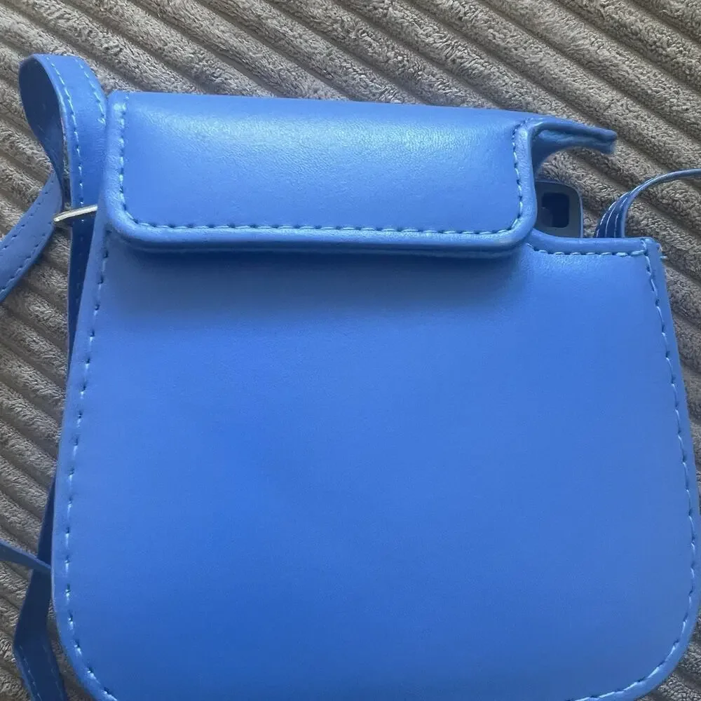Fujifilm Instax Mini 9 Blue Instant Camera w/ Matching Case & Strap